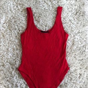 Forever 21 red knit body suit
